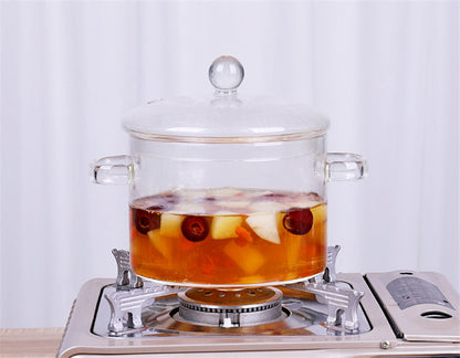 Glass Pot Stove Pot Kitchen Transparent Mini Soup Pot Stove Stove Cooking Tools Accessories