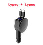 Two Wire Retractable 60 Fast Charging Car Charger