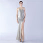 Heavy Industry Shrink-fold Wrinkle Craft Simple Retro Tube Top Evening Dress