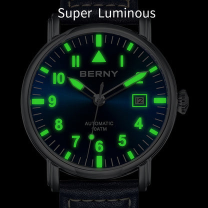 Men's Belt Waterproof Luminous Mechanical Watch