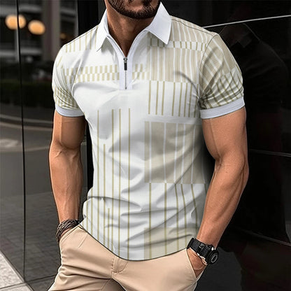 Men's Fashion Plaid Short-sleeved Top