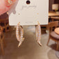 925 Silver Pin Earrings Classic Long Geometric Tassel