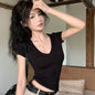 Women's Slimming Thin Low-cut V-neck Top