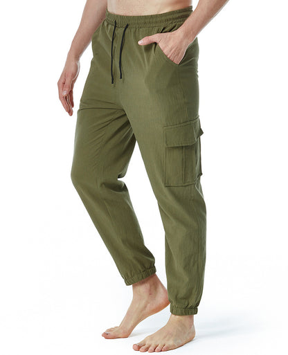 Summer Men's Solid Color Loose Casual Pants
