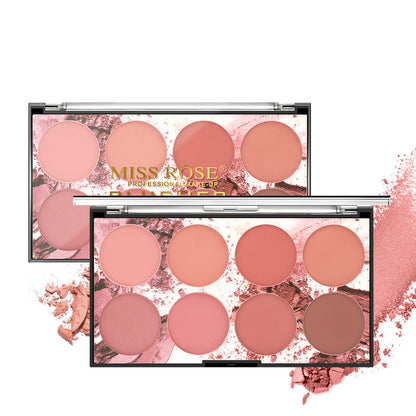 Miss Rose Eight-color Blush Palette Matte Long Lasting Sun Red